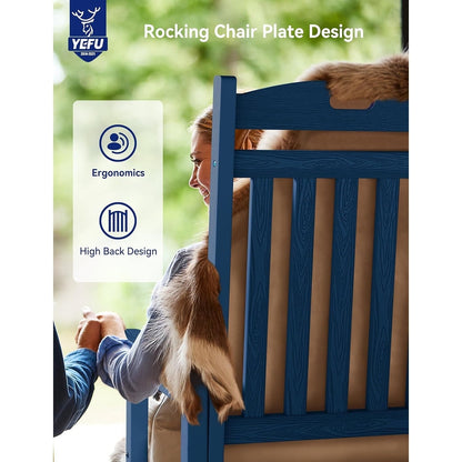 Sedia a dondolo da esterno WINSOON adatta a tutte le stagioni, set da 2