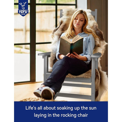 Sedia a dondolo da esterno WINSOON adatta a tutte le stagioni, set da 2