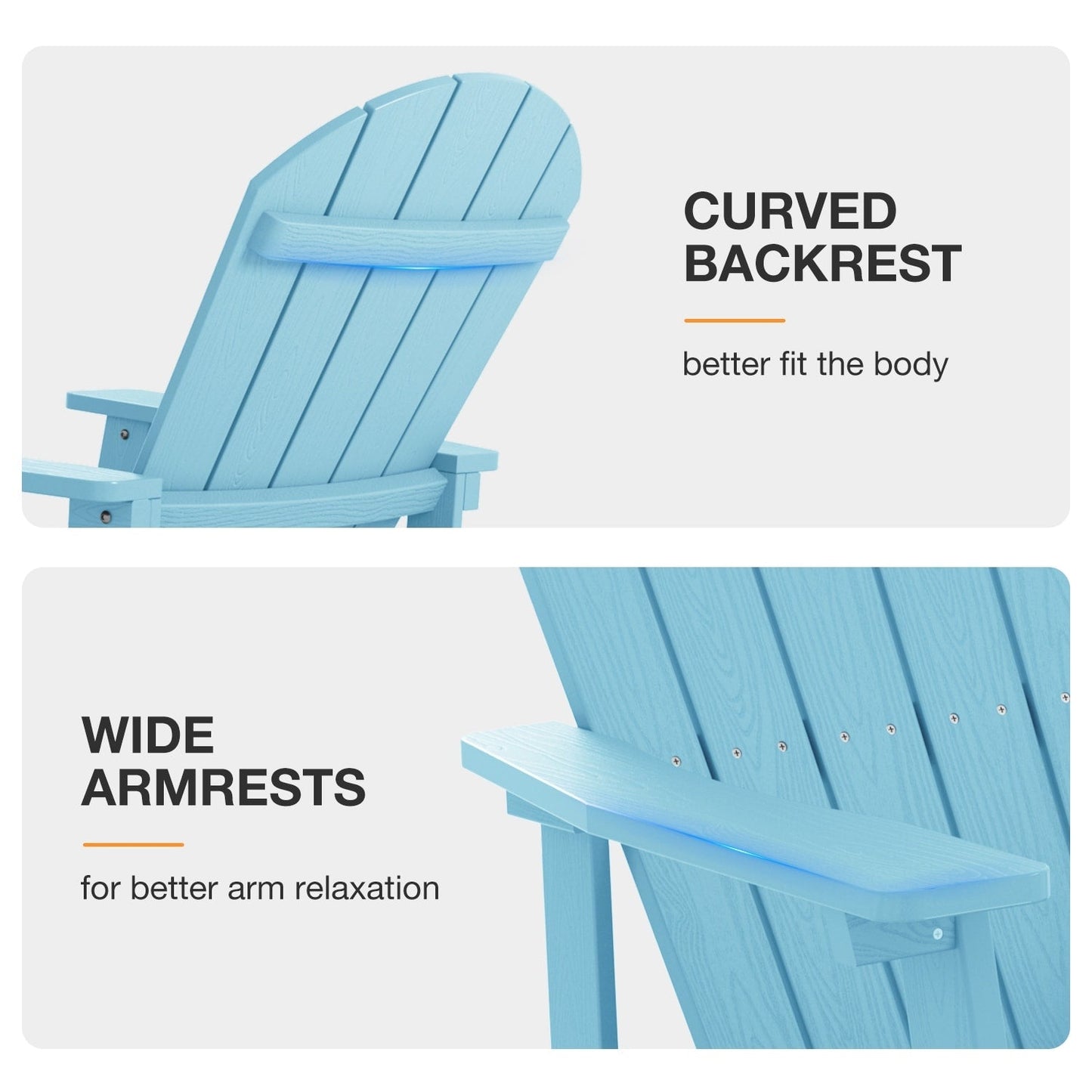 Sedia a dondolo da esterno WINSOON adatta a tutte le stagioni, set da 2