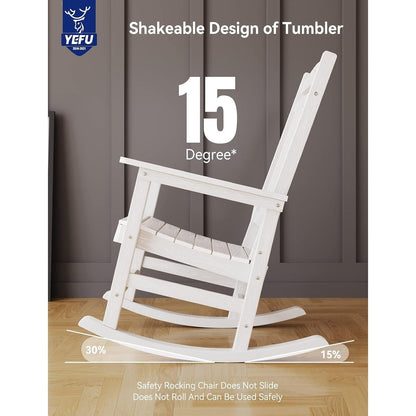 Sedia a dondolo da esterno WINSOON adatta a tutte le stagioni, set da 2