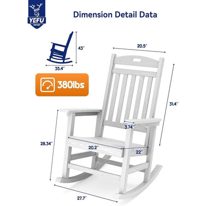 Sedia a dondolo da esterno WINSOON adatta a tutte le stagioni, set da 2