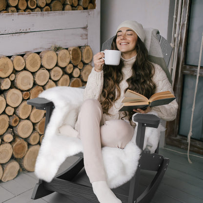 Sedia a dondolo da esterno WINSOON adatta a tutte le stagioni, set da 2