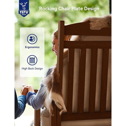 Sedia a dondolo da esterno WINSOON adatta a tutte le stagioni, set da 2