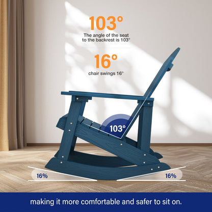 Sedia a dondolo da esterno WINSOON adatta a tutte le stagioni, set da 2