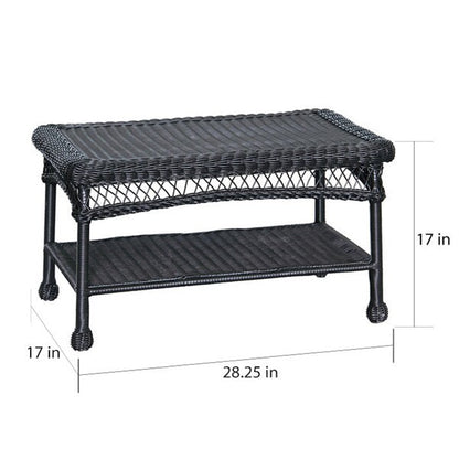 Set da conversazione in vimini da 4 pezzi per patio