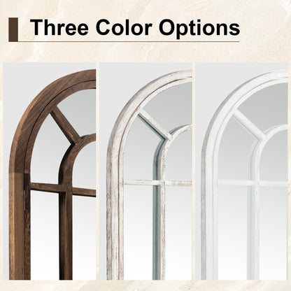 Specchio per finestra in legno ad arco 71'' L*31'' W