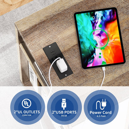 Mobiletto portadocumenti in legno con stazione di ricarica Mobiletto portadocumenti laterale mobile con serratura Adatto a documenti in formato A4 Letter Legal