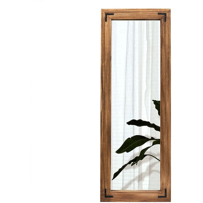 Specchio da terra a figura intera con cornice in legno rustico stile fattoria - 65x24