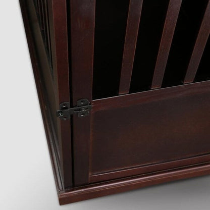 Tavolino in legno per trasportino per animali domestici con porta chiudibile a chiave