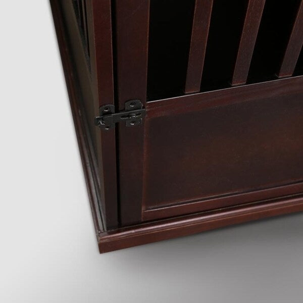 Tavolino in legno per trasportino per animali domestici con porta chiudibile a chiave