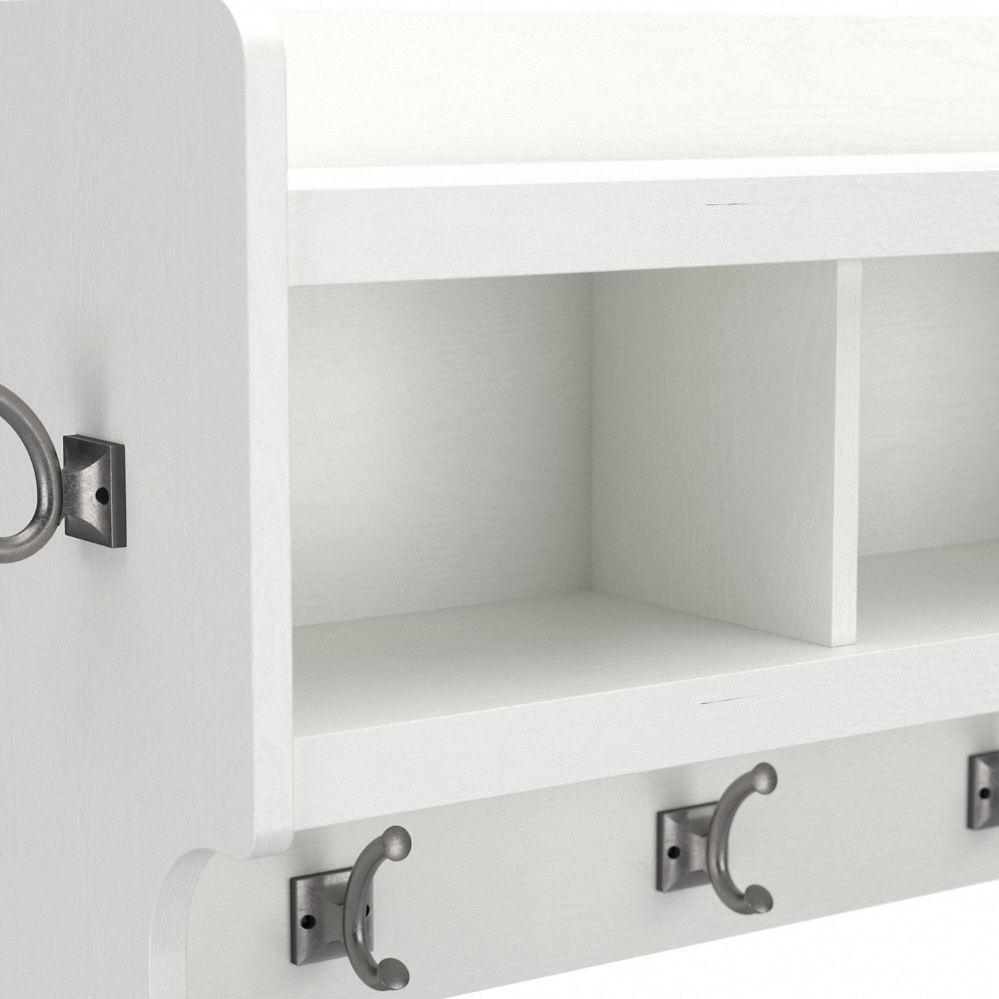 Appendiabiti da parete Woodland 40W con ripiano di Bush Furniture