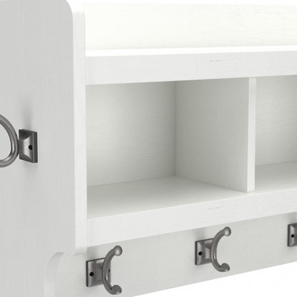 Appendiabiti da parete Woodland 40W con ripiano di Bush Furniture