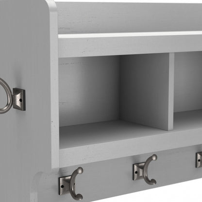 Appendiabiti da parete Woodland 40W con ripiano di Bush Furniture