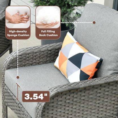 Set da conversazione per esterni XIZZI da 4 pezzi con tavolo