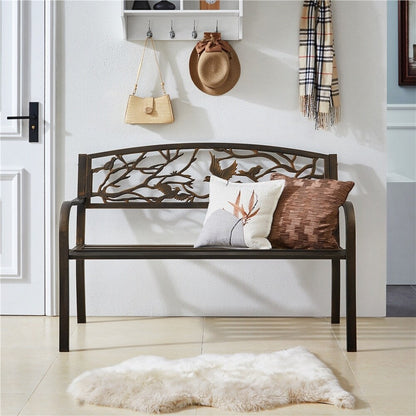 Panca da giardino Yaheetech per esterni, in metallo, per veranda - N/D