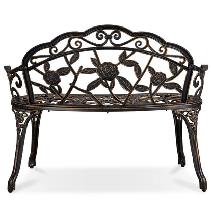 Panca da giardino in metallo per esterni Yaheetech - N/A