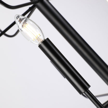 Lampadario minimalista a 15 luci, design antico a 2 livelli - 48