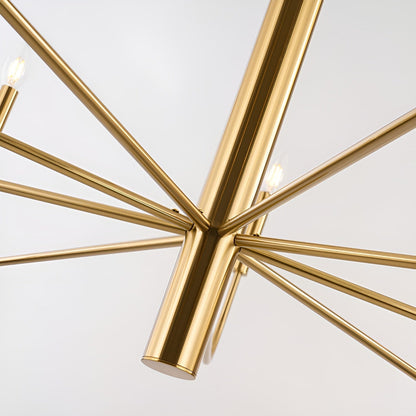 Lampadario minimalista a 15 luci, design antico a 2 livelli - 48