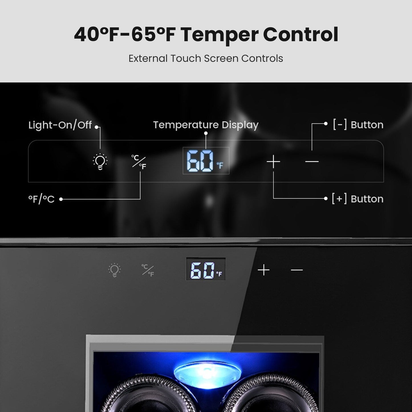 Mini frigorifero per vino Yeego da 8 bottiglie