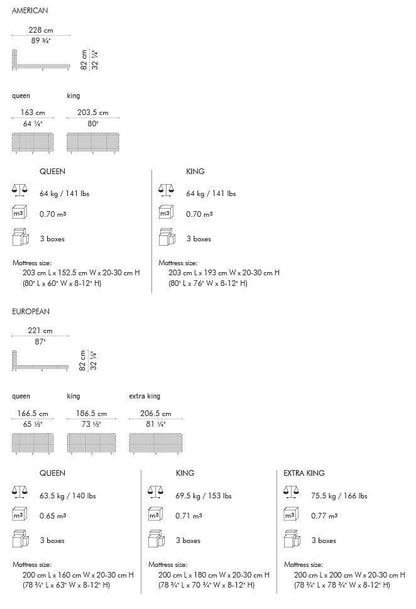 LETTO YIN &amp; YANG, matrimoniale americano