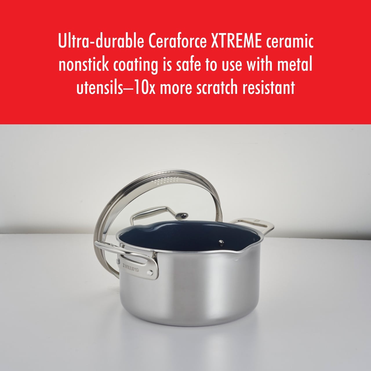 Forno olandese antiaderente in ceramica e acciaio inossidabile ZWILLING Clad CFX da 6 qt