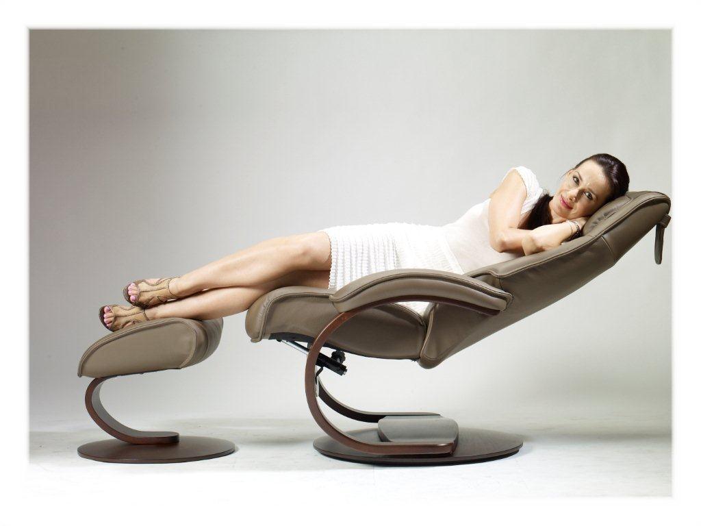 Poltrona reclinabile in pelle Admiral C in Safari