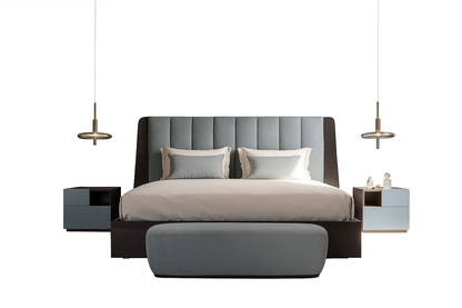 Set da camera da letto Porticello con testiera imbottita