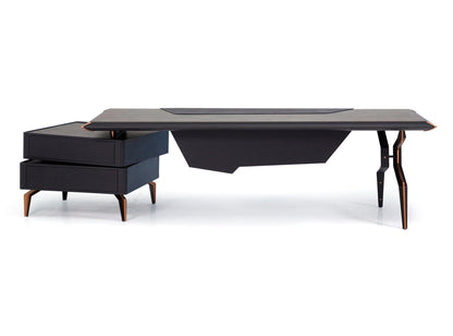 Tavolo direzionale Brooklyn con tavolino laterale/piedistallo