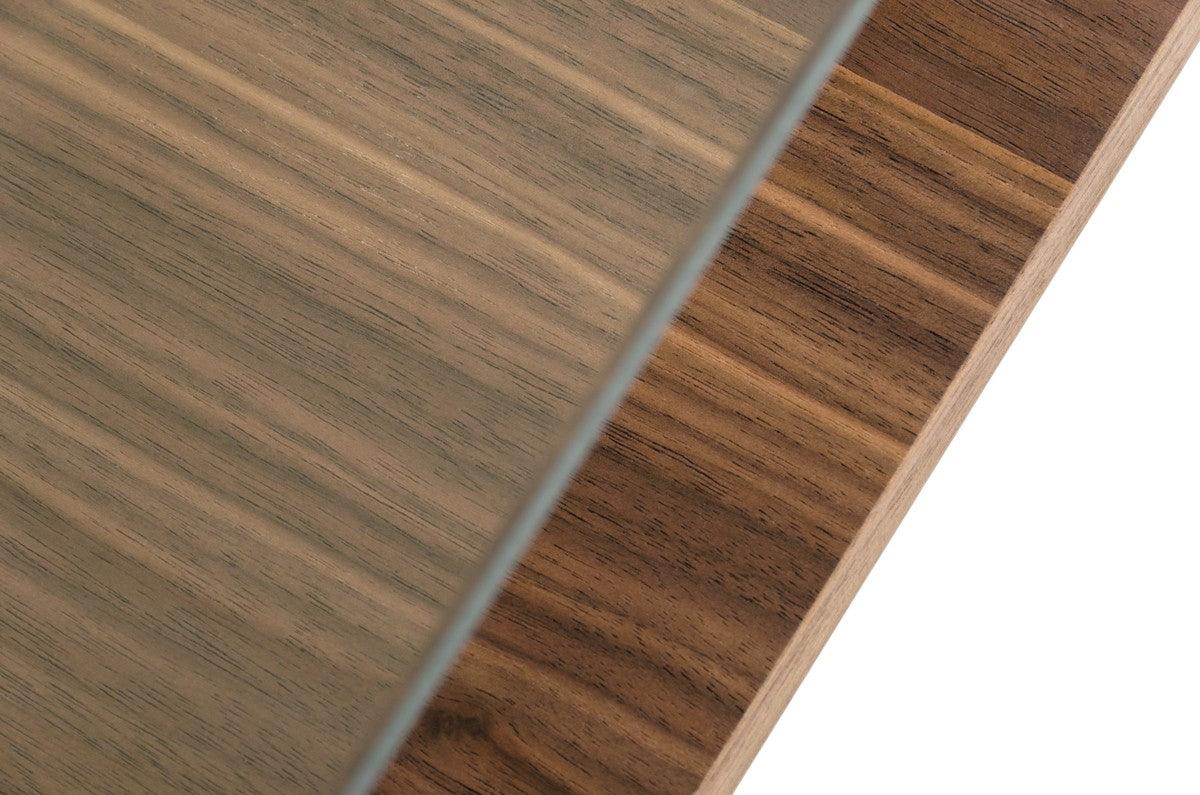 Tavolino da caffè Reverie in noce e vetro