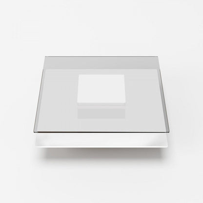 Tavolino da caffè Reverie bianco e vetro