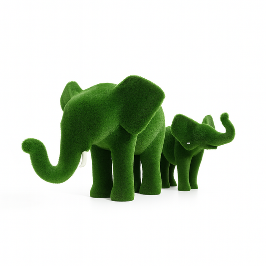 Collezione di topiaria di erba elefante