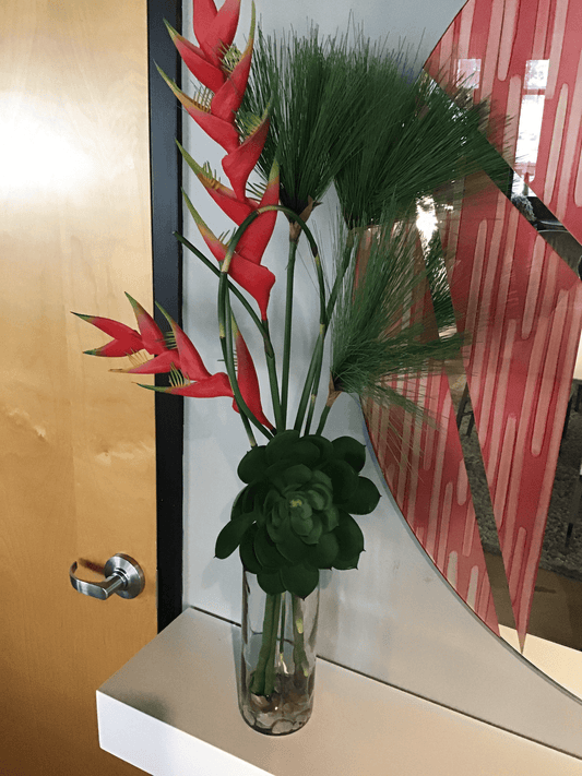 Floreale alto - rosso