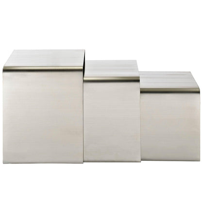 Tavolino ad incastro Ross in argento