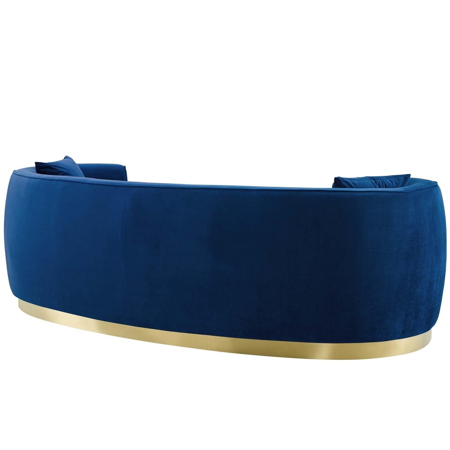 Divano in velluto curvy blu navy