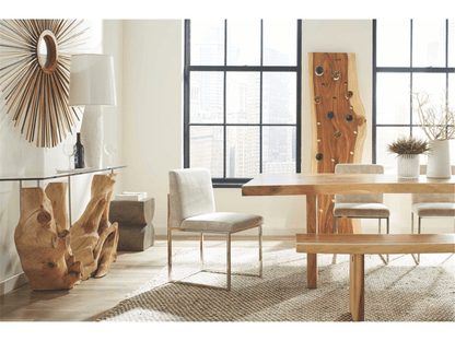 Tavolo da pranzo Mateo Freeform con base in legno