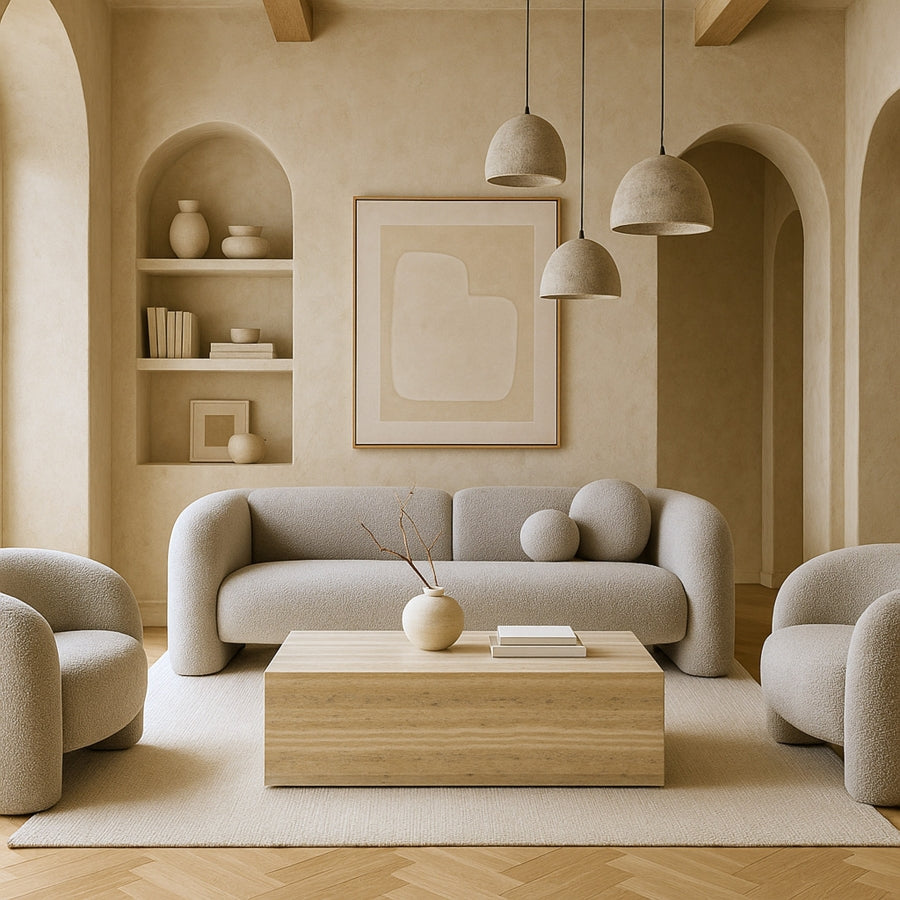 Tavolino da caffè in travertino Petra