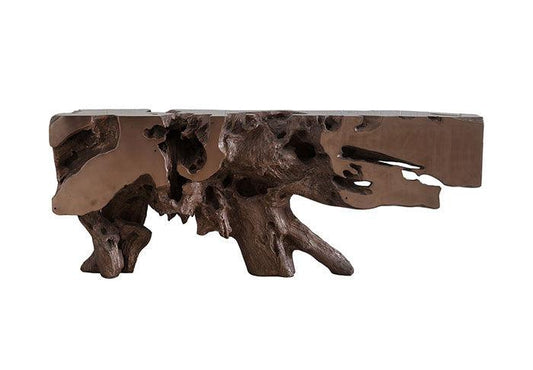 Tavolo consolle Freeform in bronzo