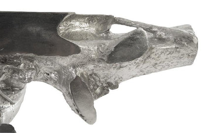 Tavolo consolle Freeform in foglia argento