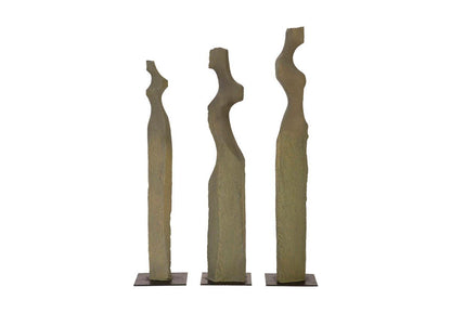 Set di 3 sculture di donne