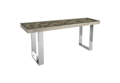 Consolle a conchiglia con vetro