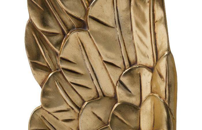 Set di 2 pezzi di tavolino con piano in foglia d'oro