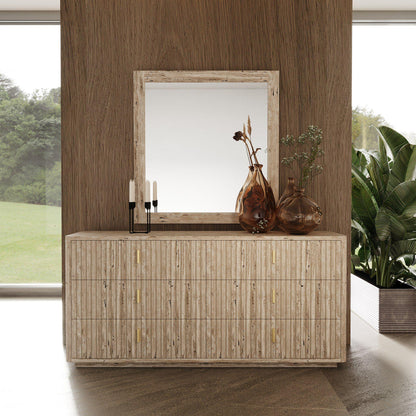 Comò in finto travertino e oro di Roma