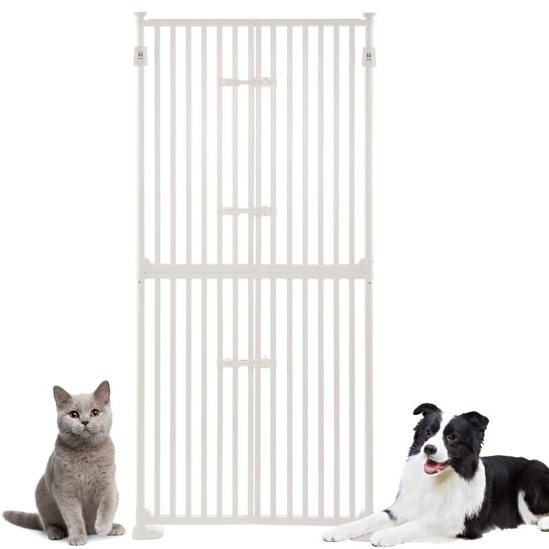 Cancelletto per gatti unipaws Extra Tall Pet Gate 74 pollici di altezza con serrature per porte