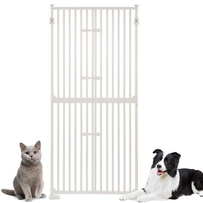 Cancelletto per gatti unipaws Extra Tall Pet Gate 74 pollici di altezza con serrature per porte