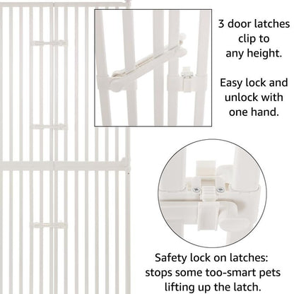 Cancelletto per gatti unipaws Extra Tall Pet Gate 74 pollici di altezza con serrature per porte